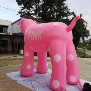 Tùy chỉnh lớn <span class=keywords><strong>Inflatable</strong></span> động vật màu hồng <span class=keywords><strong>Dalmatian</strong></span> <span class=keywords><strong>Inflatable</strong></span> màu hồng phim hoạt hình con chó để trang trí - Product Image 2