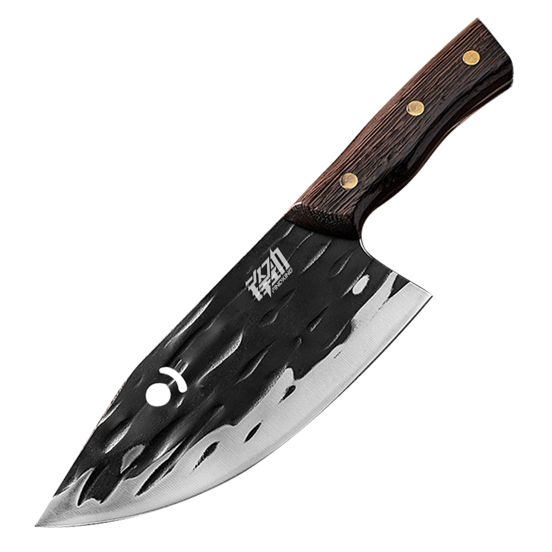 Amazon Hot sale Chinese Profession Stainless Steel Cleaver Meat knife Chef Kitchen Super Sharp Wood Handle Butcher Knife