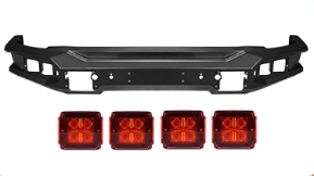 Rear Bumper With light (5 pieces) Black