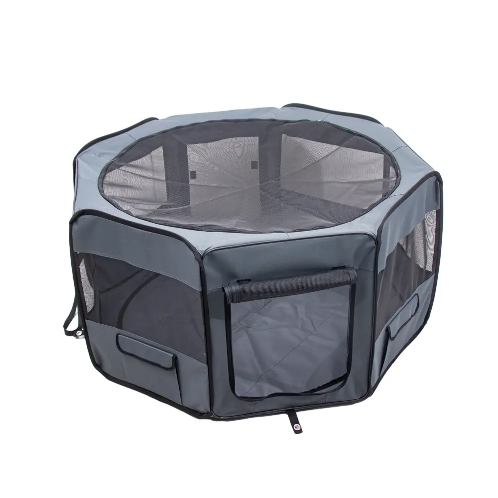 China Atacado Oxford Dog Tent Pet Playpen Dobrável Pet Cage com Oito Painéis