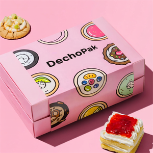 Tùy Chỉnh Cookie Hộp Bao Bì Với Logo Thương Hiệu Có Thể Tái Chế Bánh <span class=keywords><strong>Donut</strong></span> Bao Bì Hộp Tráng Miệng Ngọt Ngào Bao Bì Cho take away - Product Image 1