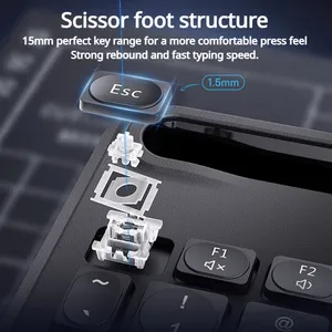 Baseus K03 Wireless <strong>Bluetooth</strong> <strong>Keyboard</strong> Tablet Laptop <strong>Keyboard</strong> Ultrathin with RGB Lighting Effect for Office Computer Ergonomics - Product Image 3