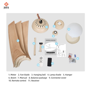 Basit uzaktan kumanda tavan lambası fan lambası fantezi 52 inç led tavan vantilatörü ile ışık - Product Image 4