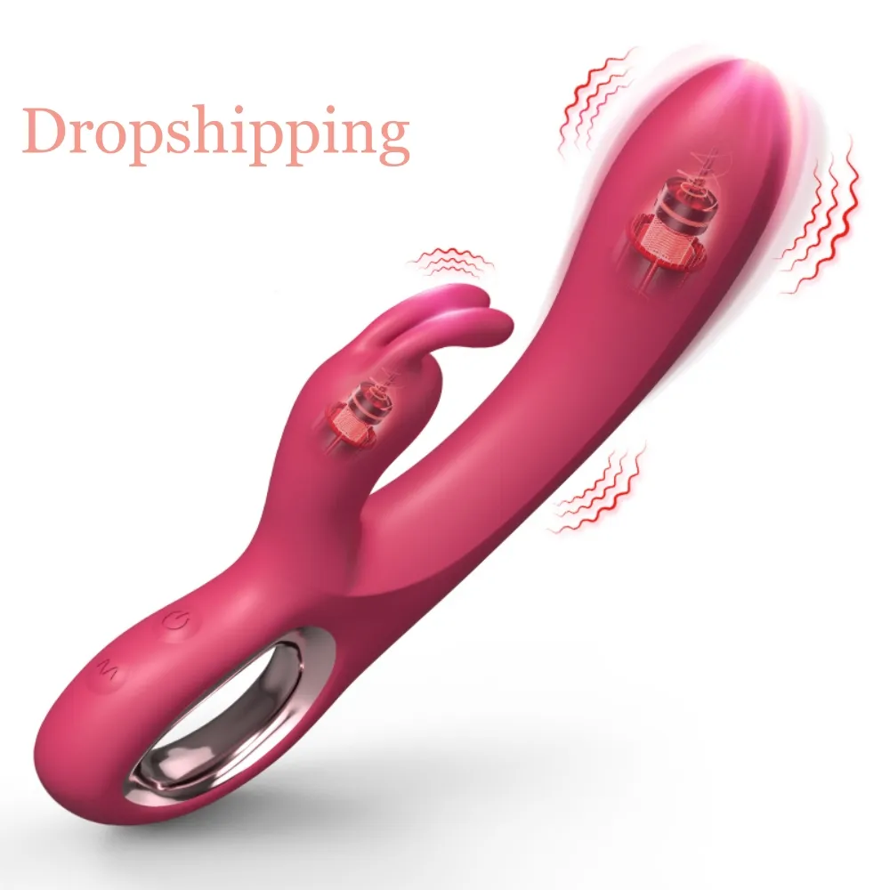 Dropshipping coniglio vibratore G Spot Clit vaginale stimolatore realistico Dildo giocattolo per adulti sesso per donne macchina orgasmo