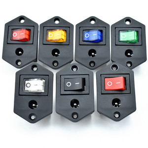 <strong>5</strong>.5X2.<strong>1</strong> or <strong>5</strong>.5X2.<strong>5</strong> MM <strong>5</strong>.5MM <strong>2</strong>.1MM <strong>2</strong>.5MM Jack DC Power Connector With 12 Volt Rocker Switch Kcd1 <strong>2</strong> 3 <strong>4</strong> Pin - Product Image 1