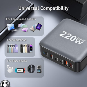 220W窒化ガリウム充電器20V5A 4C + 4USBハイパワー携帯電話タブレットノートブックユニバーサルデスクトップ充電ステーション220W - Product Image 3