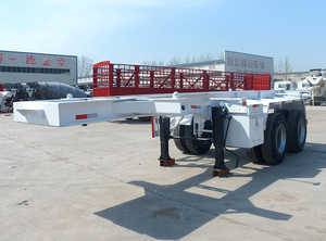 热卖<span class=keywords><strong>2</strong></span>轴20英尺集装箱运输山东骨架半挂车