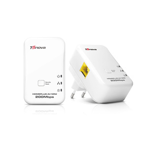7inova Internet AV200 tak ve çalıştır Wallmount Powerline adaptör kiti Internet üzerinden ağ kurmak için tak kolay kurulum - Product Image 3
