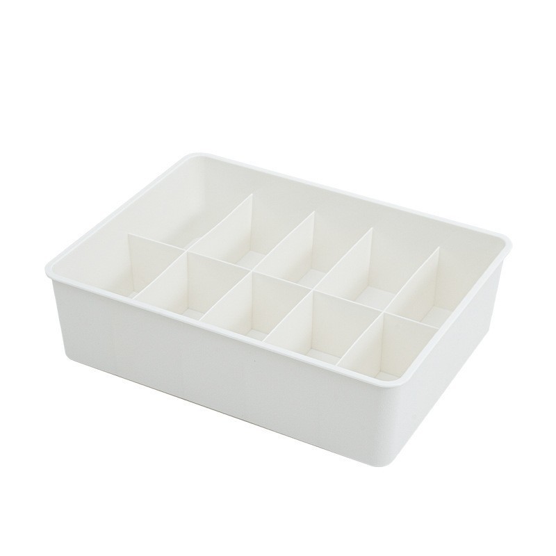 White 10-compartment box with lid (31*24*8)