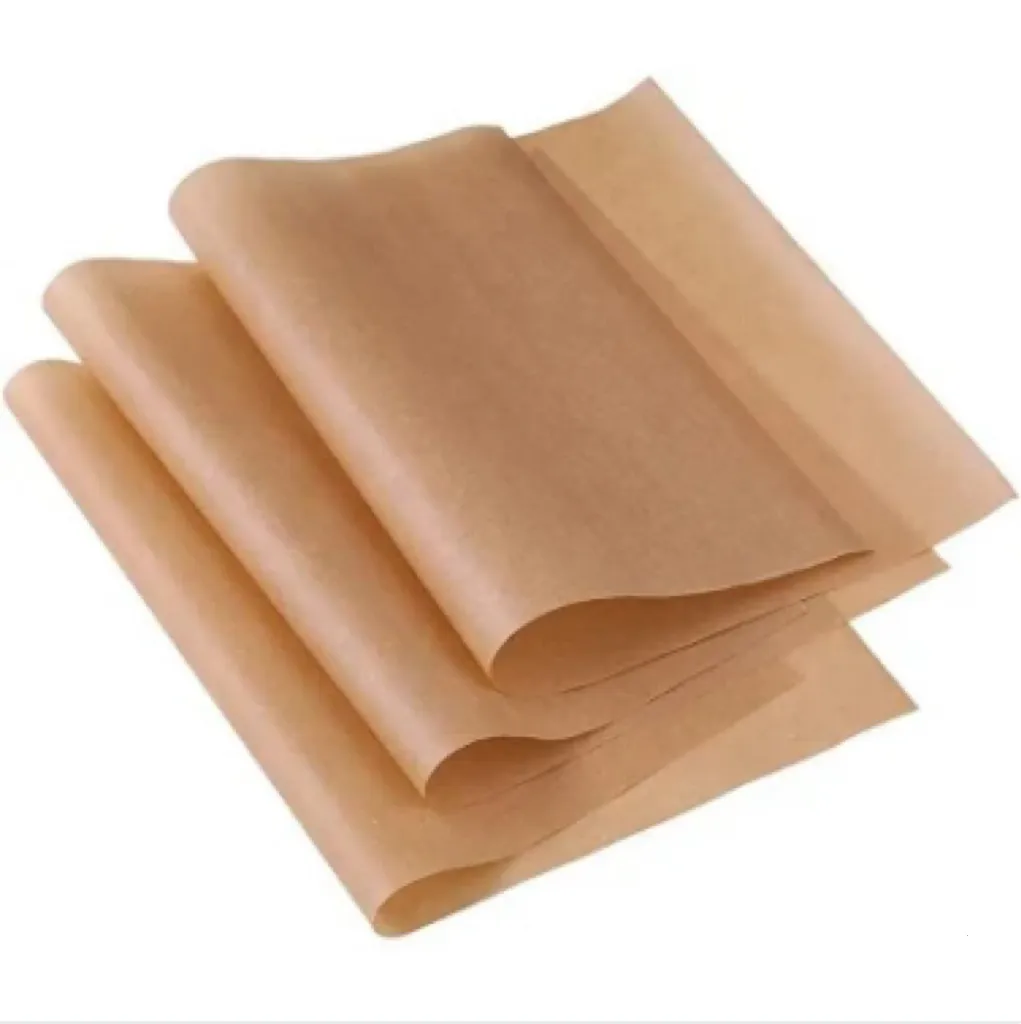 Rouleau de papier parchemin antiadhésif non blanchi Papier imperméable résistant aux hautes températures pour gâteau