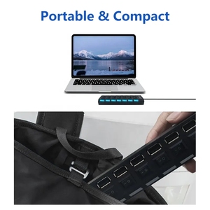 Just <strong>Link</strong> 7-Port LED <strong>USB</strong> 2.0 Adapter Hub Splitter with Power Adapter On/Off Fuse Button for <strong>PC</strong> - Product Image 6