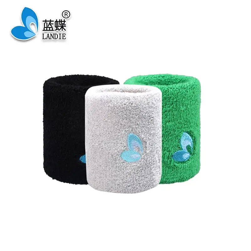 Unisex Cotton Sweatband Linh Hoạt Thể Thao Cổ Tay Quần Vợt Sweatband Ví