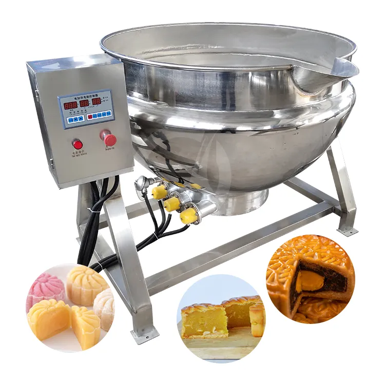 OCEAN Grade Industrial Electric 1000 Litros Sopa Curry Pasta Cook Pot 50l Candy Jacketed Kettle Machine para Jam