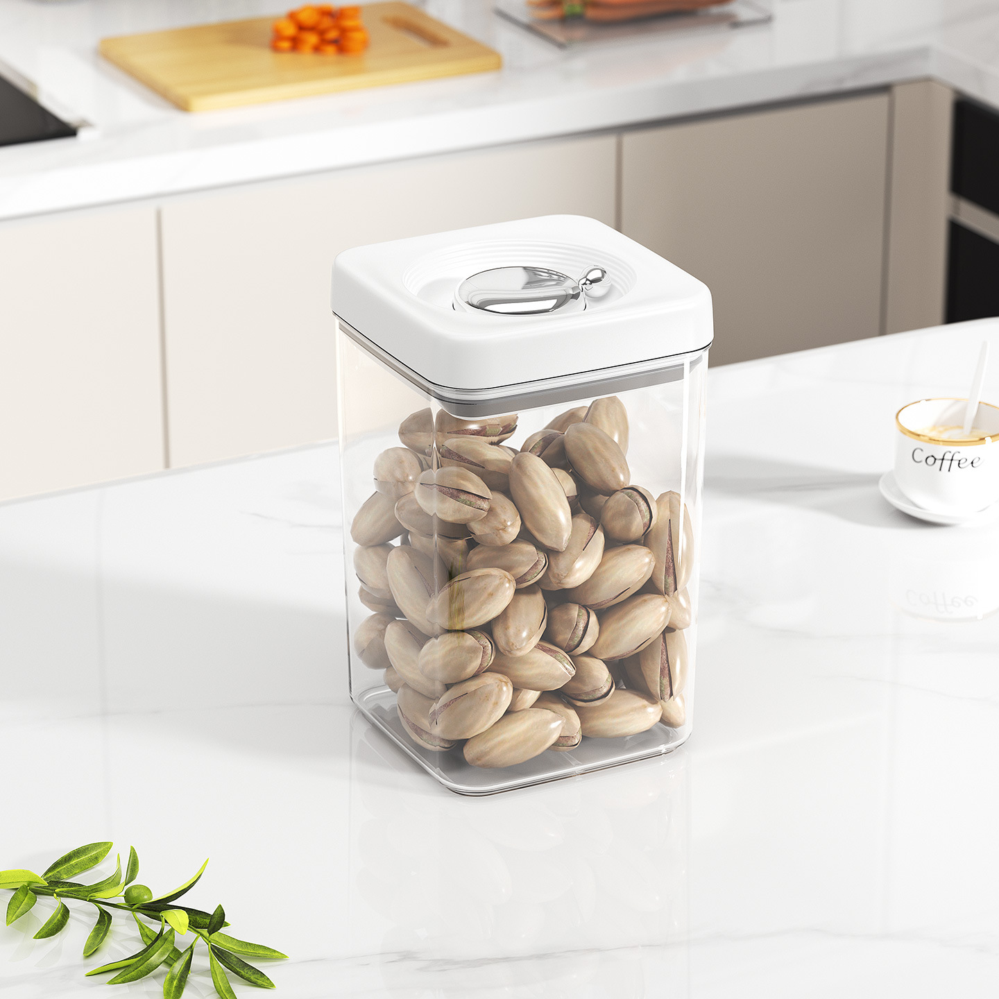 1.9L Square Storage Container with Lever