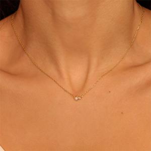 <strong>12</strong> Colorful Birthstone Zircon Pendant Retro Necklace Women Collar <strong>Chain</strong> Titanium Steel with 18K Gold Plated Necklace - Product Image 6