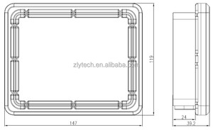 Sensor de radar de 24GHz y 200m para detección de peatones, monitoreo de seguridad, aeropuertos, fábricas, etc. Seguimiento de 32 objetivos simultáneamente - Product Image 3