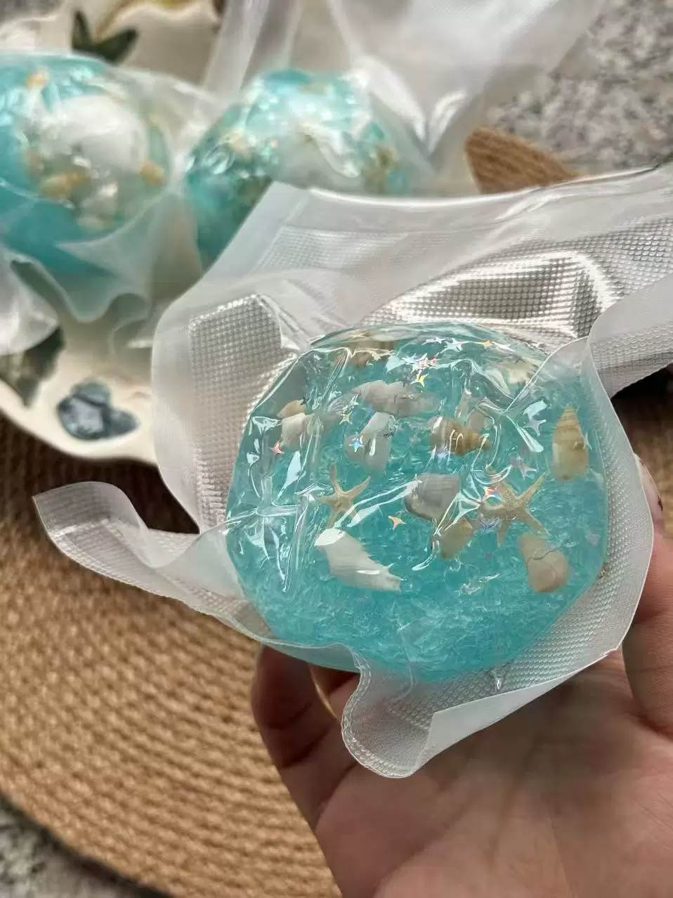Pelota de Playa con Concha de Estrella de Mar - 6cm