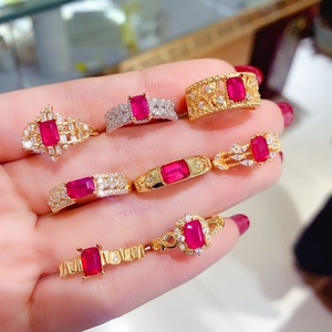 Vente chaude Direct usine Exquises bagues en rubis OEM/ODM fabriquées à la main, étincelantes et de style vintage - Product Image 4