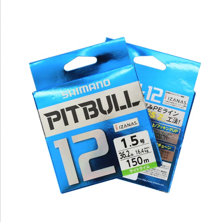 100% Originele Shimano Pitbull X12 Gevlochten Vislijn Pe Groene Kleur 0.6 #0.8 #1.0 #1.2 #1.5 #2.0 # Gevlochten Draad