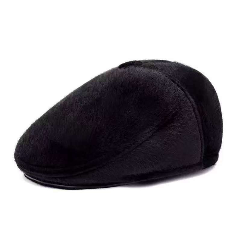 Bonnet en vison noir