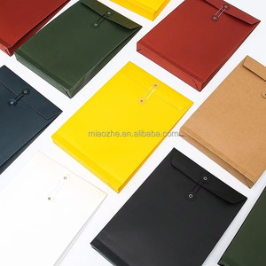 Benutzer definiertes Logo Eco Friend Druck Kleidung Verpackung Mailer Umschlag Kraft Umschlag mit Knopf und Schnur verschluss mit Zwickel - Product Image 2