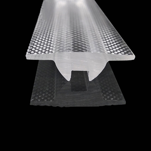 Yüksek kalite şeffaf LED ekstrüzyon alüminyum profil plastik PMMA 90 derece doğrusal Lens kabartma etkisi ile LED aydınlatma Len - Product Image 2