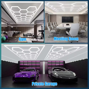 ชุดไฟ LED CRI ทรงหกเหลี่ยม80ชุดไฟสำหรับใช้ในสำนักงาน100lm/w ทันสมัยพร้อมกรอบ PC สำหรับใช้ในโรงรถที่ประหยัดพลังงาน - Product Image 5