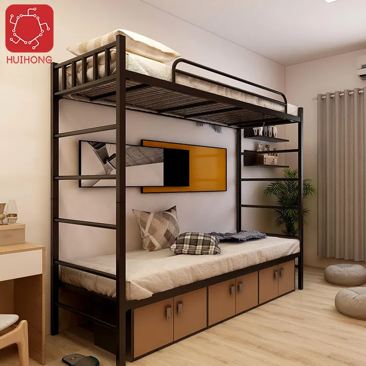 Huihong-litera OEM para niños, 2100x900x2000mm, marco de acero, cama de hierro, muebles de dormitorio