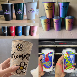 美国器皿批发变色旅行咖啡杯20盎司30盎司单壁不锈钢酒杯散装供应商