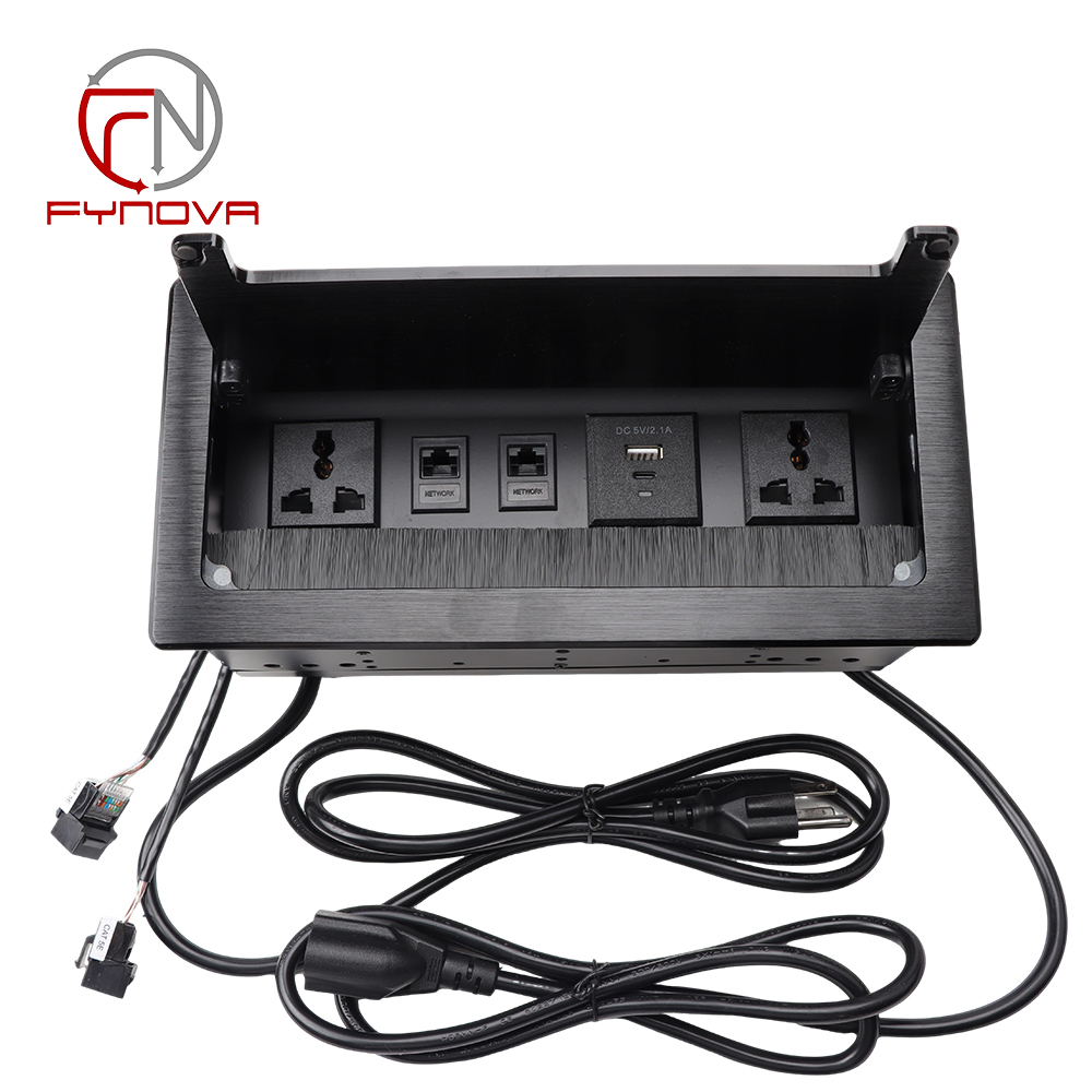 2 tomas de corriente universales + 2 RJ45 + 1 USB A + C, cable de alimentación macho y hembra de 1,5 m (EE. UU.)