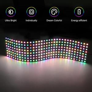 Hoja de luz Led mágica de 5V y 12V, tamaño Rgb, 80x80mm, 160x160mm, 80x320mm, patrón de pantalla Flexible, programación, hoja de píxeles Led RGB - Product Image 1