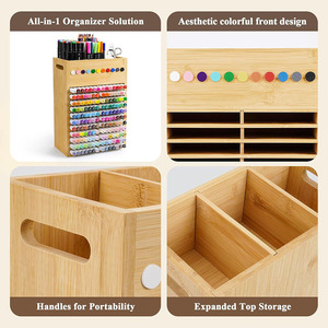 Công Suất 154 Hình Chữ Nhật Bàn Lưu Trữ Tổ Chức Sơn Mài Kết Thúc Nghệ Thuật Đánh Dấu Bút & Bút Chì Chủ Văn Phòng Cung Cấp Giải Pháp Lưu Trữ - Product Image 3