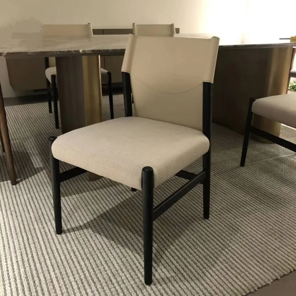 Современные роскошные деревянные обеденные стулья в скандинавском стиле для отеля и ресторана стул черное кожаное кресло стулья из массива дерева