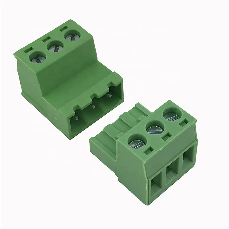 5.08Mm Toonhoogte Pluggable 3 Way Quick Connect Terminal Block Wire Connectors Man-vrouw 300V10A XK2EDGRK + K-5.08-3P