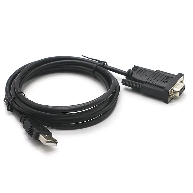 Dayanıklı RS232 D-SUB 9pin seri USB ile bir mikro Mini tip C kablo CH340 PL2303 FTDI çip otomatik olarak sürücüleri yüklemek