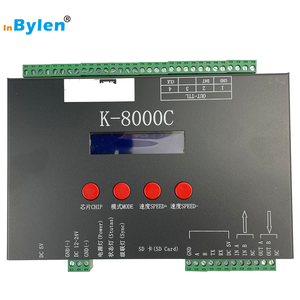 Популярный товар, K-8000C с SD-картой, DC5-24V 8192 пикселей, адресуемый светодиодный DMX 512 адресуемый программируемый контроллер светодиодной ленты - Product Image 1