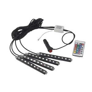 Araba iç ışık Led araba ayak ışık 12 Led 23cm ortam ışığı uzaktan kumanda/app/müzik ses kontrolü opsiyonel - Product Image 1