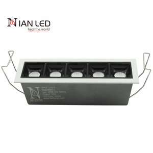 Fabrika Anti parlama Mini aşağı ışık dikdörtgen Spot gömme 5*2w kısılabilir ızgara LED downlight - Product Image 2