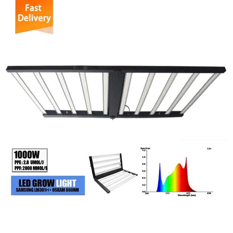 Terbaik tahan air Samsung Uv Ir Lm301H 600W 720W 800W 1000W spektrum penuh tanaman Led lampu tumbuh untuk tanaman dalam ruangan