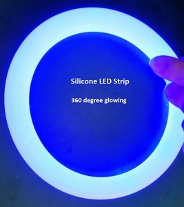 Haddelenmiş 360 derece parlayan yuvarlak dairesel şekil su geçirmez IP67 esnek Led şerit işık Neon silikon tüp için Led şeritler - Product Image 3