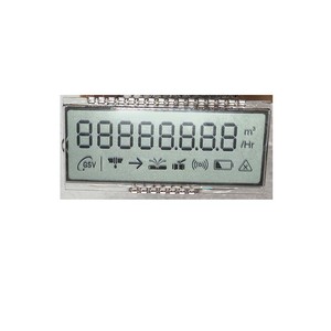 Perno digitale a sette segmenti di dimensioni personalizzate Display a perno in metallo senza Moq Tn trasflettivo riflettente segmento Lcd Digital Water Meter - Product Image 1