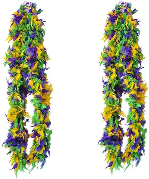 Novedad Deluxe Mardi Gras pluma Boa enorme 72 pulgadas largo disfraz accesorio