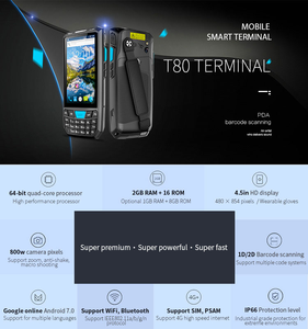 WIFI BT GPS Rugged Handheld Terminal Data <strong>Scanning</strong> T80 <strong>Android</strong> 8.1 1D 2D <strong>QR</strong> <strong>Code</strong> Barcode Scanner PDA T80 for Logistics Warehouse - Product Image 6