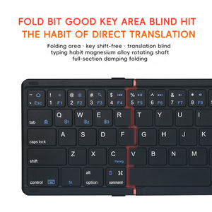 2024 recargable Mini inalámbrico portátil Bluetooth plegable teclado plegable con panel táctil para teléfonos móviles y Tablet PC - Product Image 3