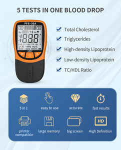 <strong>5</strong> <strong>in</strong> <strong>1</strong> Total Cholesterol Analyzer HDL/TG/LDL Blood Lipid Detector with 20 Cholesterol Detection Strips - Product Image 4