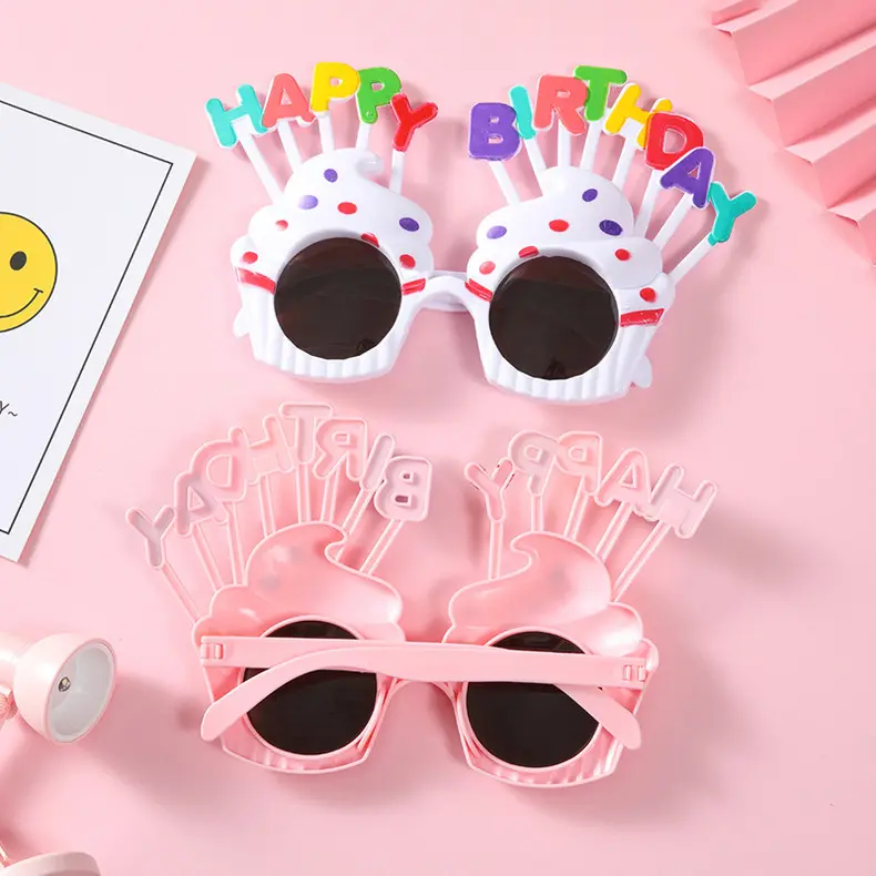 Gafas de sol redondas con dibujos animados para niños y niñas, anteojos de sol infantiles bonitos, coloridos, a la moda, color rosa y rojo, novedad