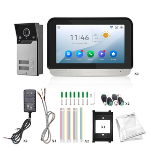 Sistema de videoportero inteligente, videoportero de 7 pulgadas, teléfono, timbre multiapartamento, cámara impermeable para 2 unidades de apartamento - Product Image 5