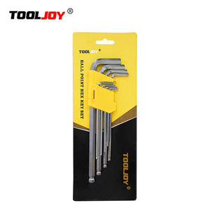 ชุดกุญแจหกเหลี่ยม9ชิ้นประแจหัวแบนวาเนเดียมกุญแจหกเหลี่ยมหัวแบน - Product Image 6