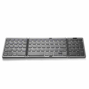 Tri-folding Wireless Portable <strong>Keyboard</strong> Cheapest Ultra-thin <strong>Mini</strong> <strong>bluetooth</strong> <strong>Keyboard</strong> with Number Pad Small <strong>Keyboard</strong> for Laptop
