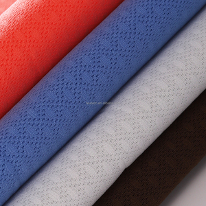 Bán Buôn Chất Lượng Cao 90% <span class=keywords><strong>Polyester</strong></span> 10% Spandex 4 Cách Elastane <span class=keywords><strong>Dobby</strong></span> Lỗ Chải Interlock Xương Cô Gái Ngoài Trời Vải - Product Image 3